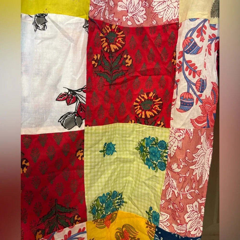 NWT Art Studio Company Sari Cotton Patchwork Jogger Pants Women’s L/XL - Picture 7 of 16